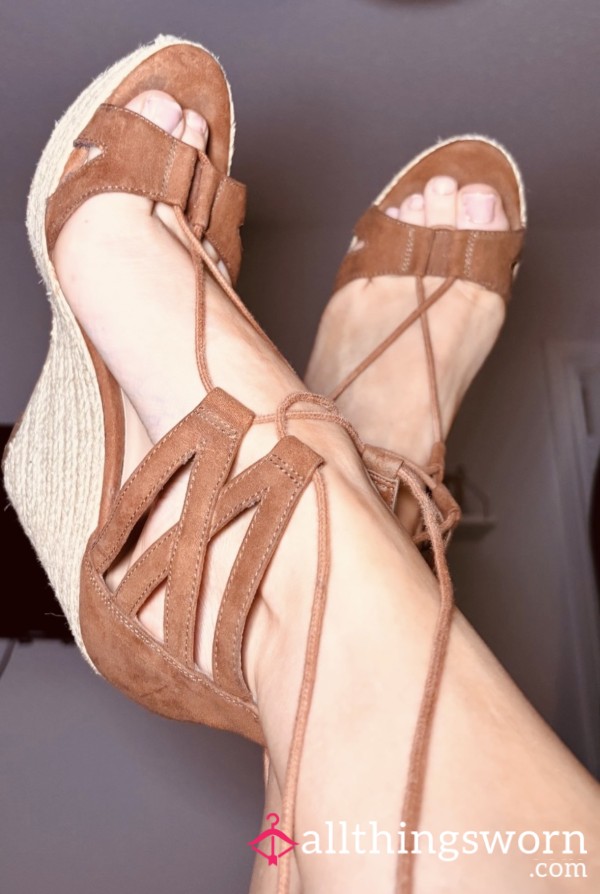 Tan Wedge Heels