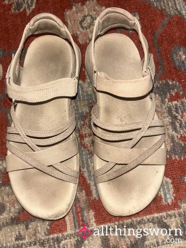 Tan Well Worn Sandals