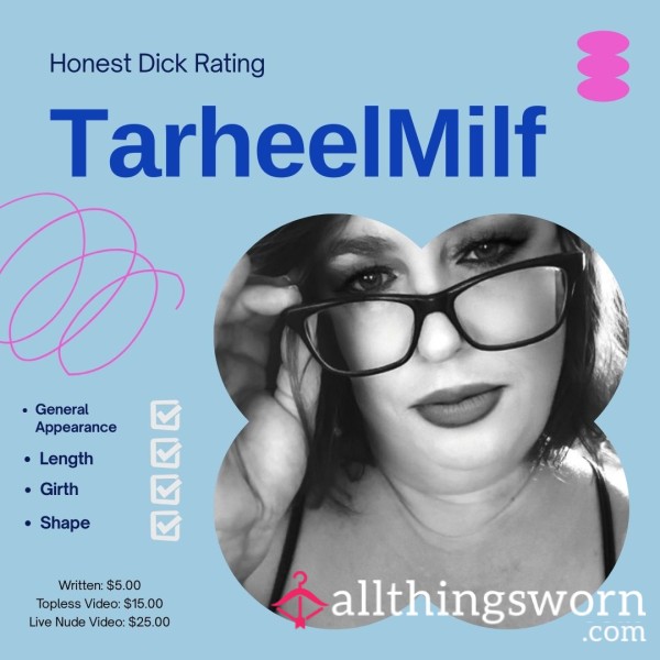 TarheelMilf's Honest D*ck Ratings: Unfiltered And Unapologetic