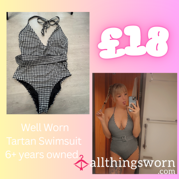 Tartan Belted Swimsuit