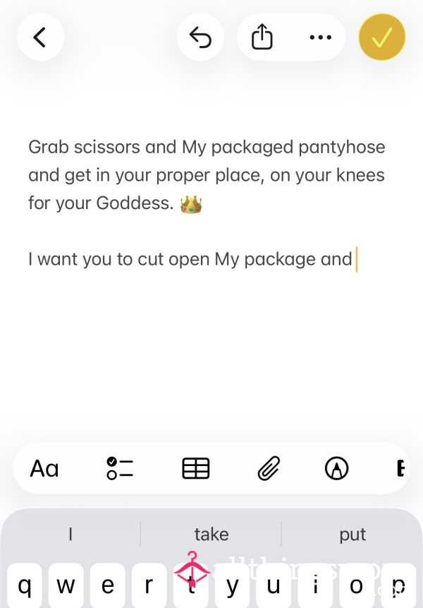 Task With Your Item 📝 By Goddess Aphrodite 👑 | Add-on