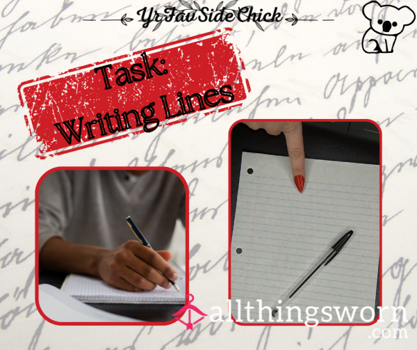 Task: Writing Lines🖋️