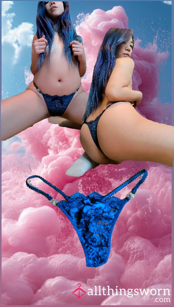 Taste My Asian 🐱 Lace Thongs Worn Just For You 💙💦