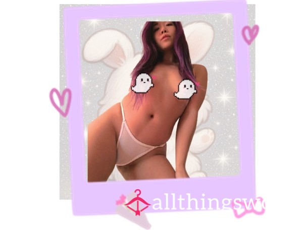 Taste My Asian 🐱 Silvery Thongs Worn Just For You 🤍✨💦