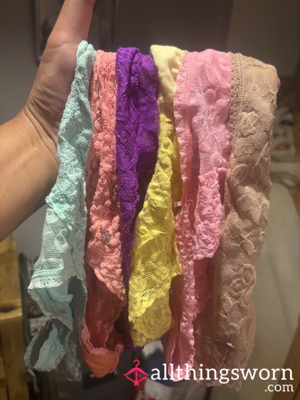 Taste The Rainbow 🌈 - Clean And Washed But Can Be Used And Dirty By Request (price Shown Is Per Thong)