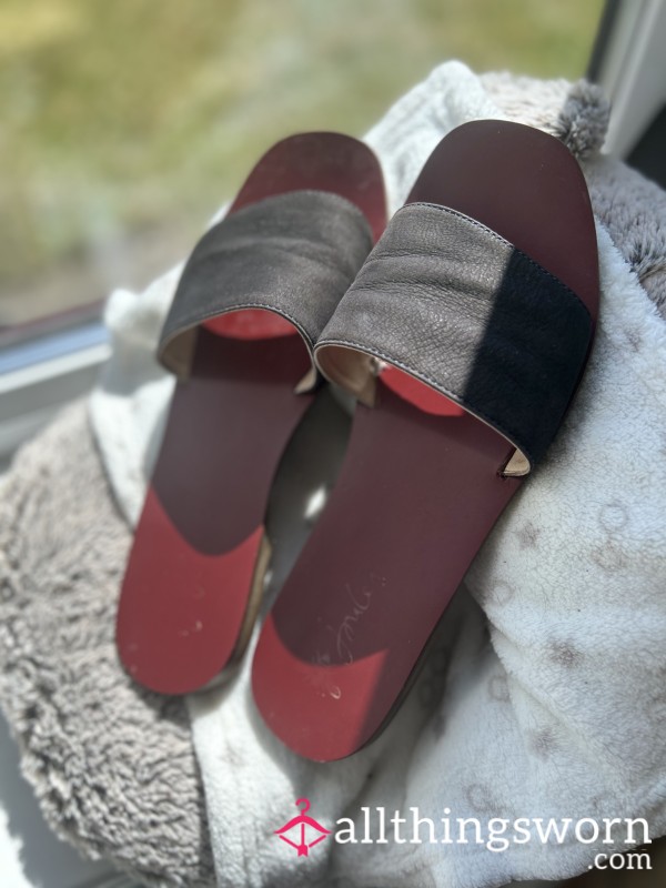 Tattered Leather Joules Slip Ons