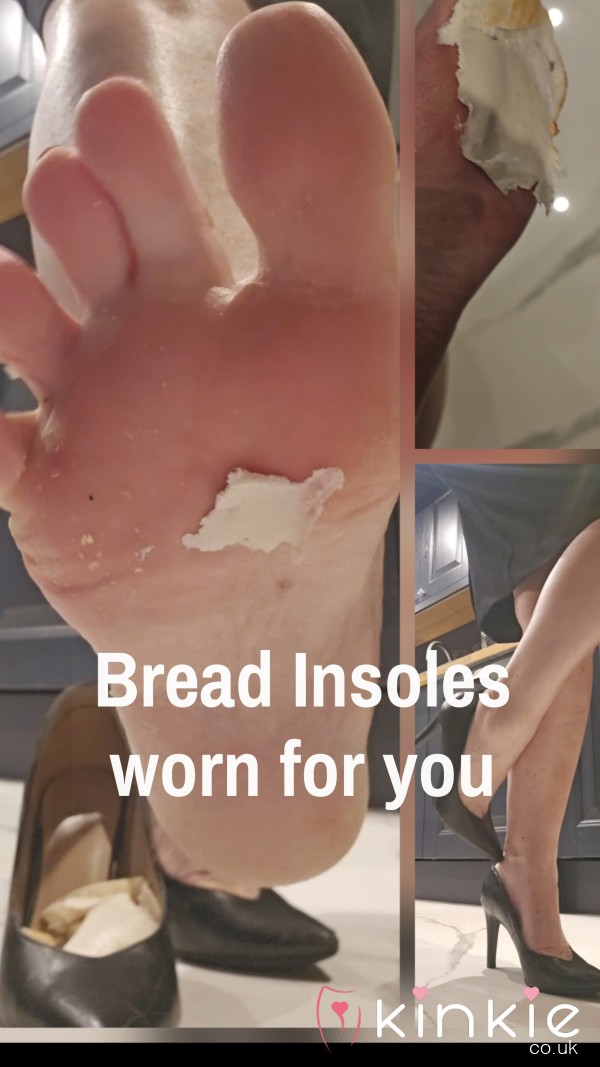 Teacher's Sweaty Bare Feet Bread Insoles - Worn 1 Day In Heels | Food Crush Fetish