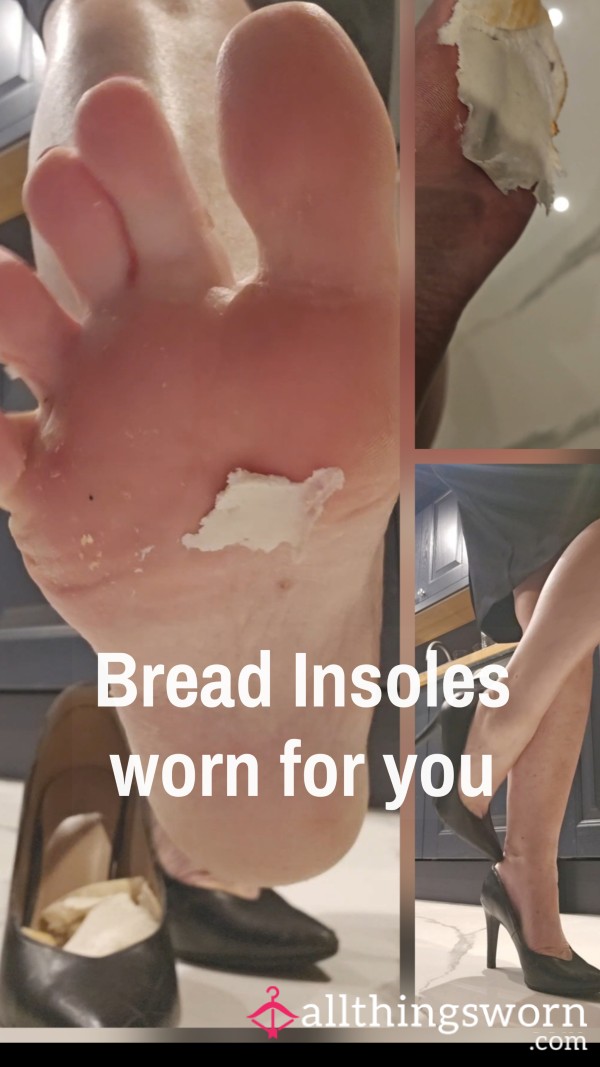 Teacher's Sweaty Bare Feet Bread Insoles - Worn 1 Day In Heels | Food Crush Fetish