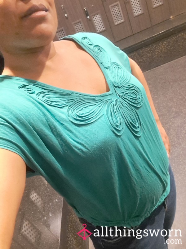 Teal Blue Max Azaria Tee Shirt