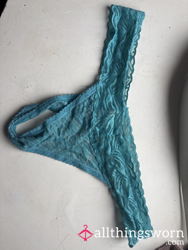 Teal Blue Thong, Fairly Old And Worn Lots
