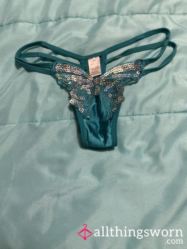 Teal Bu*terfly Sequence Thong