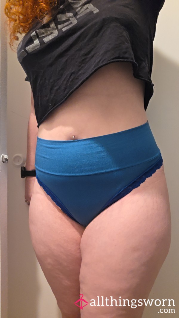Teal High Waisted Thong