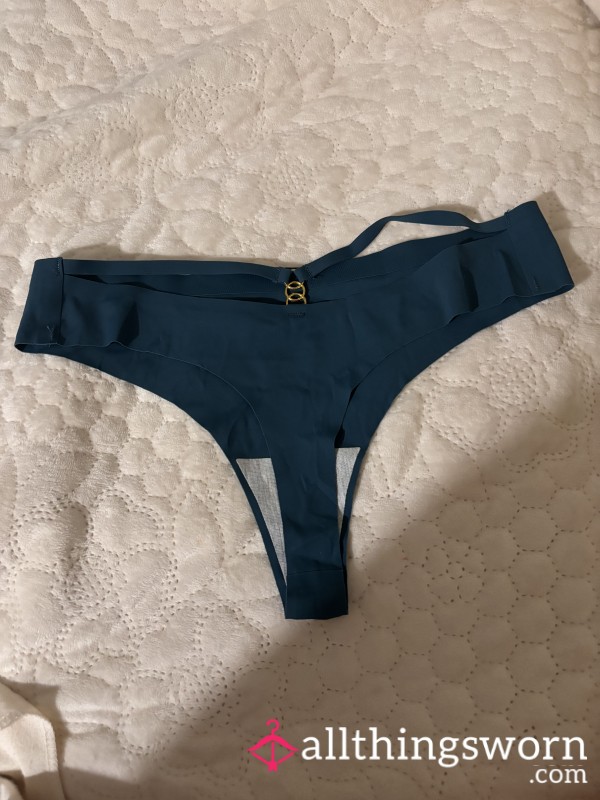 Teal Seamless Thong