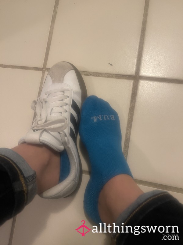 Teal Worn Socks