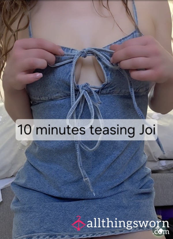 Teasing JOI In My Pretty Denim Mini Skirt And Lacey Thongs 🤭