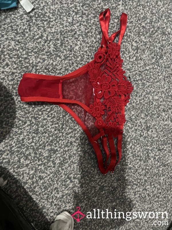 Red  S**y Used Thong