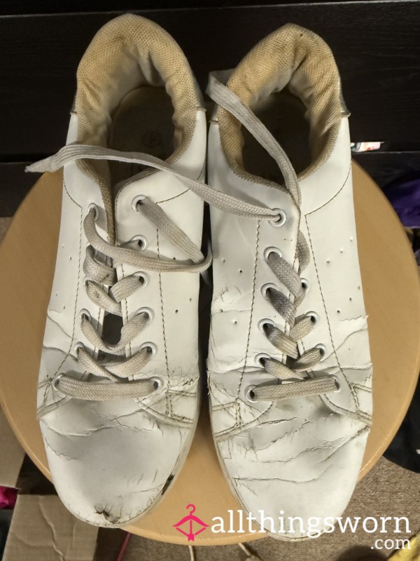 Terrible Worn Out Old White Sneakers