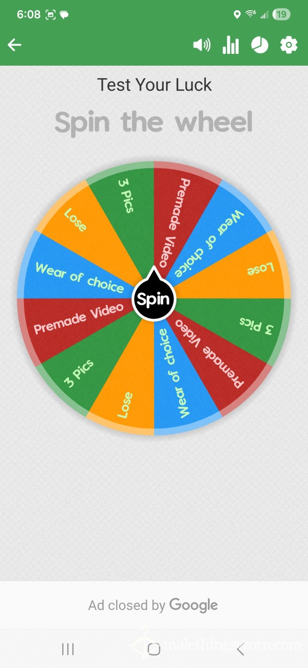 Test Your Luck Wheel Spin