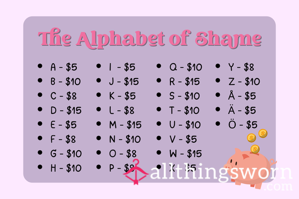 The Alphabet Of Shame