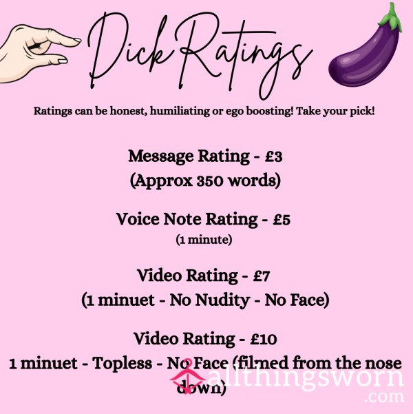 The Best D*ck Rating🍆🍤