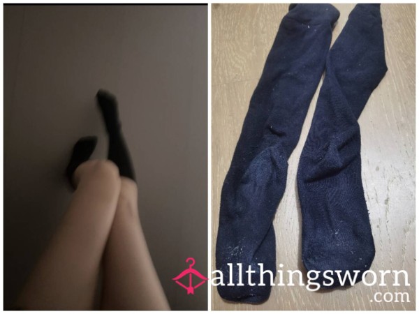 The Black Calf Socks In The Boots.