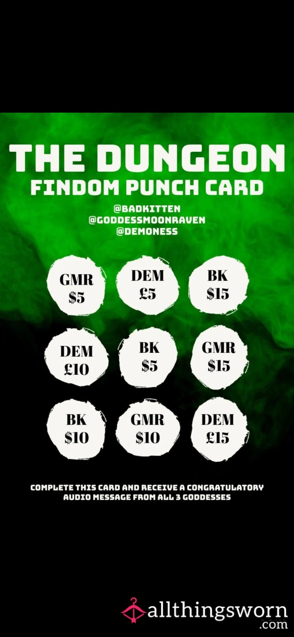 The Dungeon 💥💚PUNCH CARD💥💚