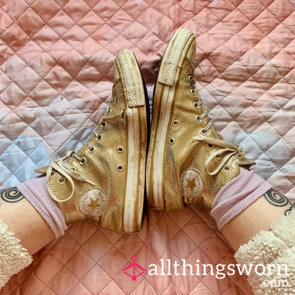 The Gold Rush – Heavy Duty, Heavy Metal, Hard Worn Converse High Tops, UK 7