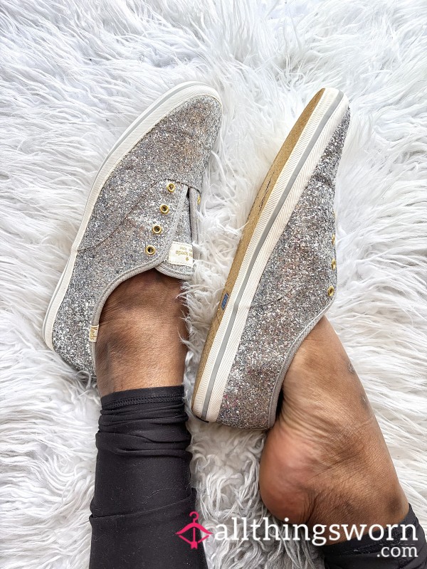 The Keds X Kate Spade ♠️ New York Champion Glitter Sneakers