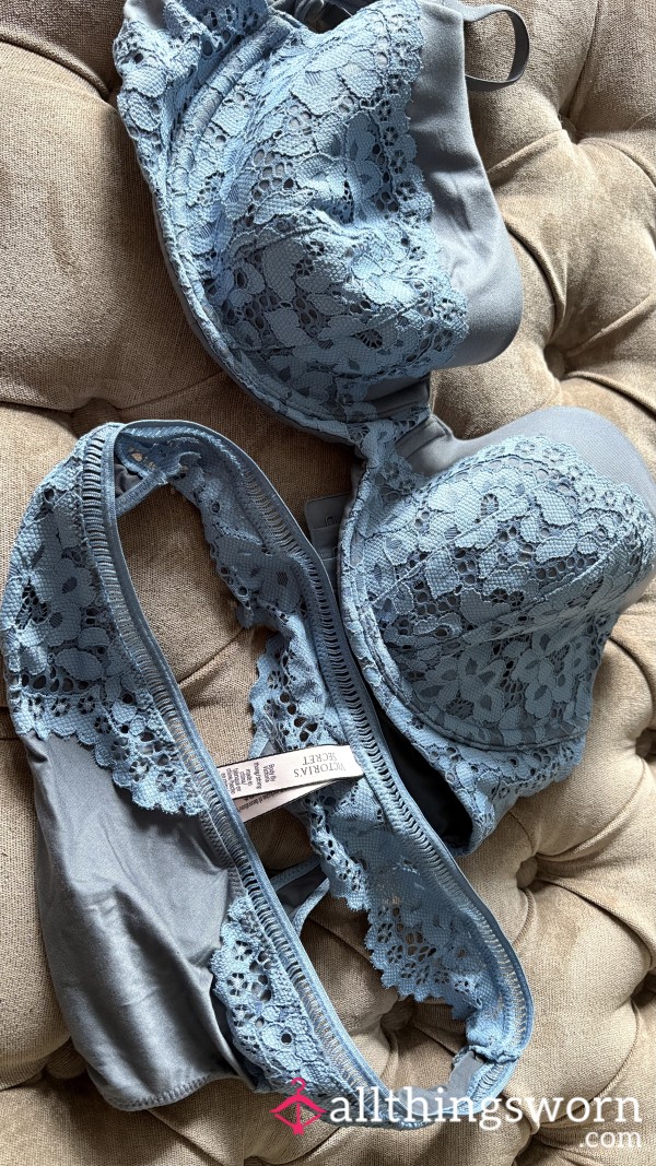 The Most Intimate Worn Victoria's Secret Set, Bra & Thong- Just For You