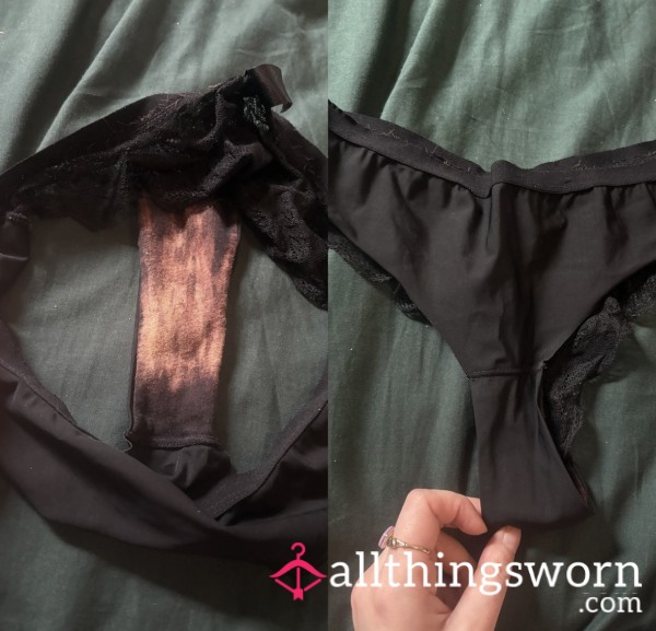 Naturally Bleached Undies..seamless Front Full Lace Back Brazilian Style  Oldest Pair I Own 🥵