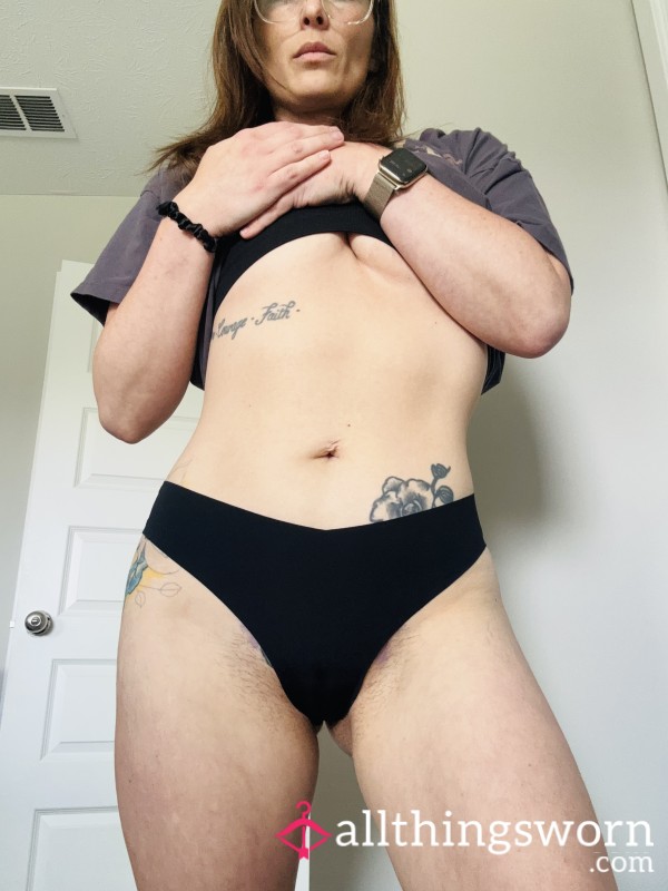 The Most Strong, Musty, Sweaty Satin Black Thong! And ALWAYS Wet!