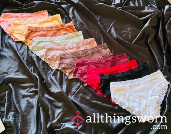 The Sugar Pallette: Pick Your Flavor-Soft Cotton & Lace Ribbed Panties
