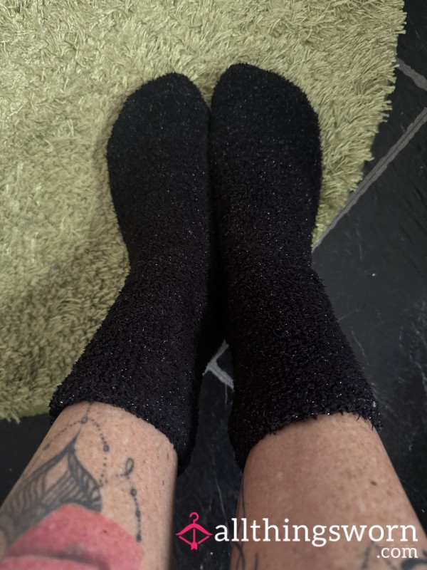 These Aren’t Just Socks. They’re Mine — Soft, Black, Sparkly, And Soaked In The Scent Of Your Goddess.