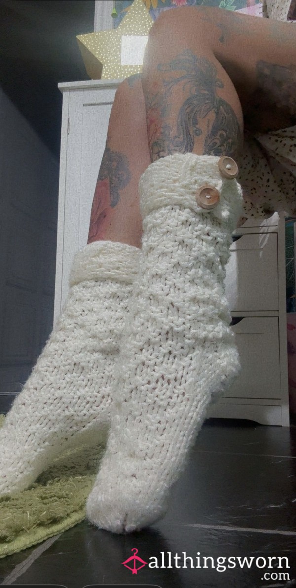 These Knitted Socks Kept My Feet Warm While I Did Absolutely Nothing — Just Like A Princess Should. I’m Bored Of Them Now, So One Of You Losers Better Buy Them. Don’t Make Me Ask Twice.