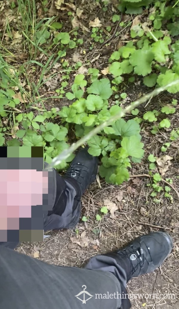 Thick C*ck Taking A Pi*s Outdoors