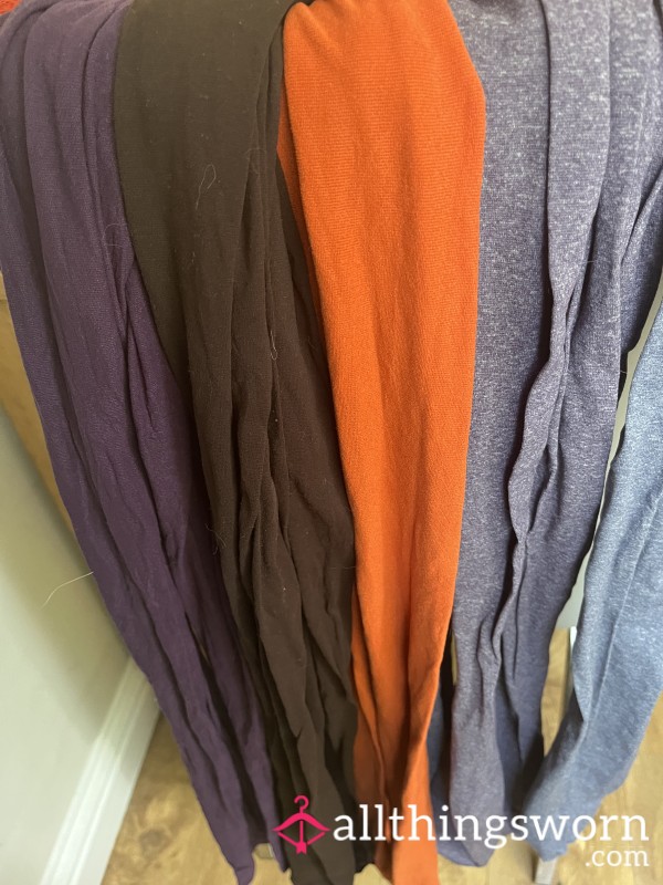 Thick Coloured Tights For Long Legs