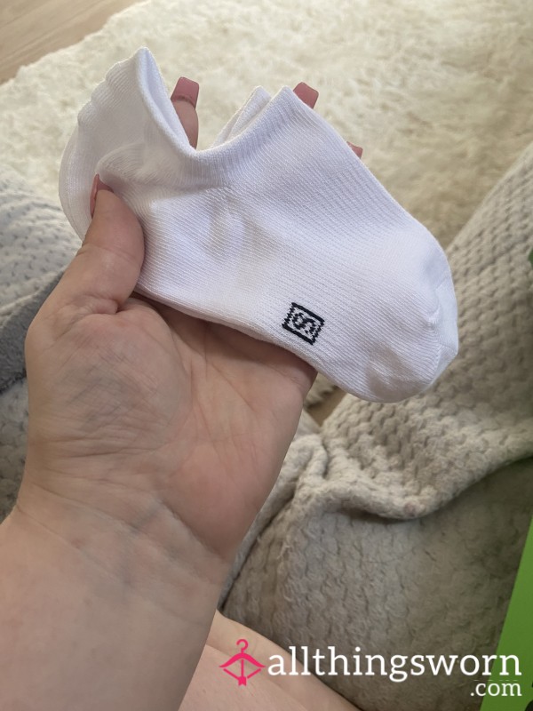 Thick Cotton No Shoe White Socks