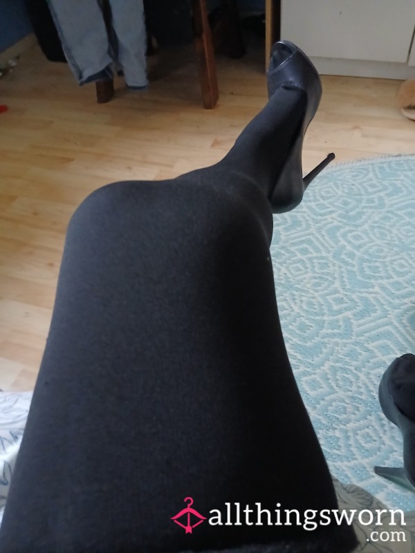 Thick Fleecy Black Pop Socks