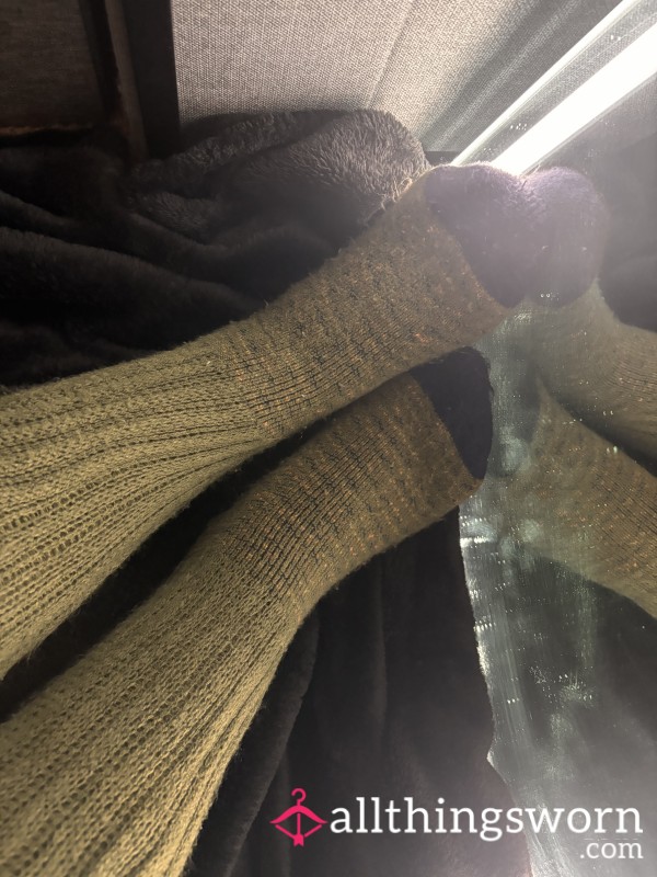 Thick Green Winter Socks