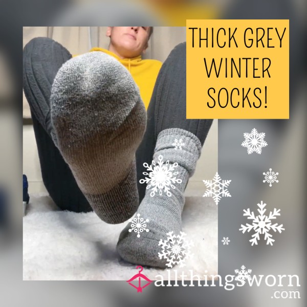 Thick Grey Winter Socks!