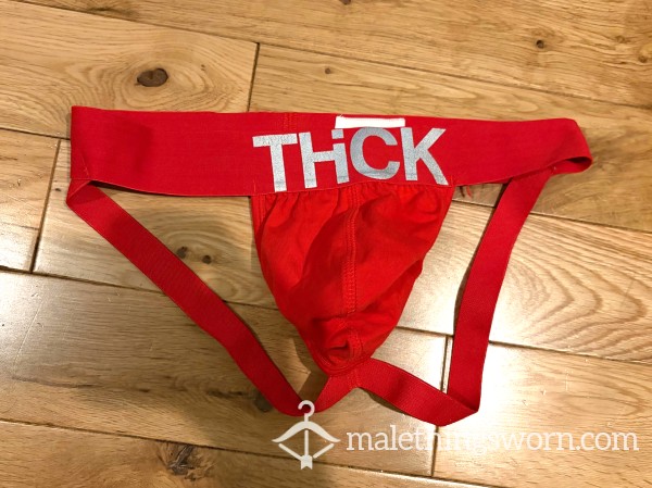 THICK Men's Red Jockstrap (M) Ready To Be Customised For You!