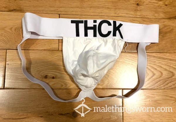 THICK Men's White Jockstrap (M) Ready To Be Customised For You!