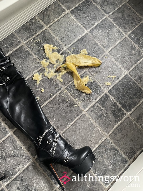 Thigh High Boots Crush Banana 🍌😈