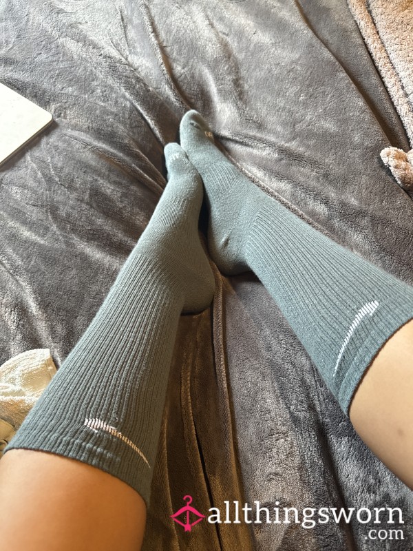 Thigh High Green Nike Socks