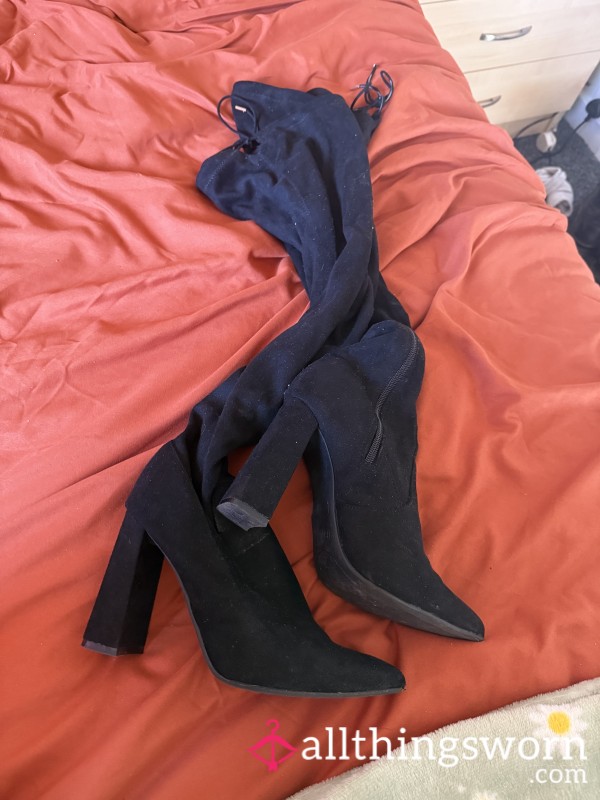 Thigh High Suede Boots 😈🥾