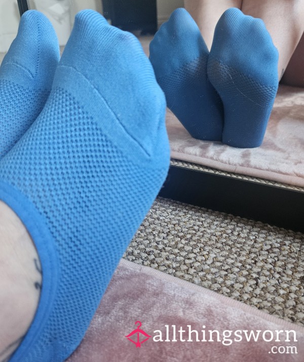 Thin Blue Ankle Socks