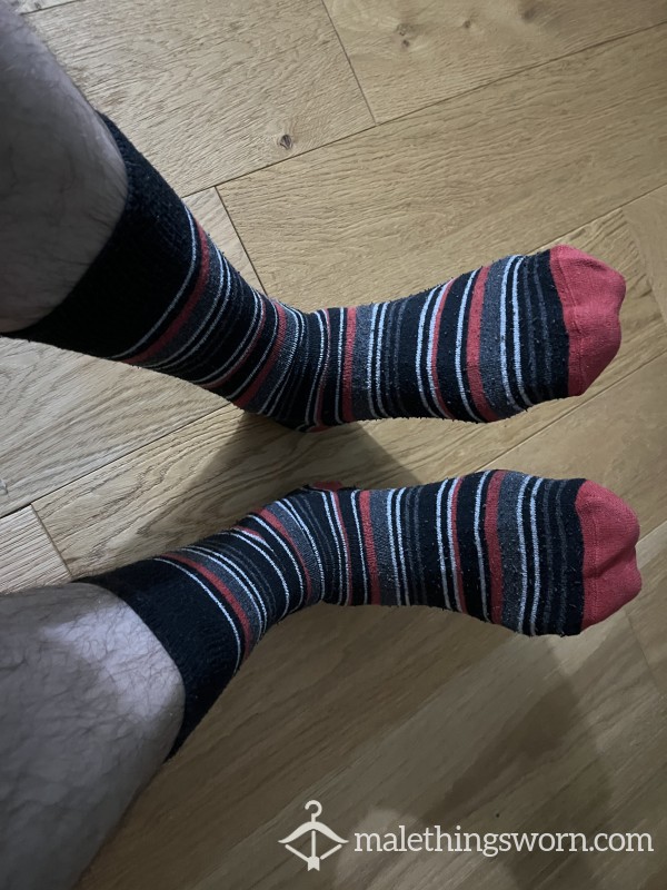 Thin, Dress Socks, Worn Through In Places