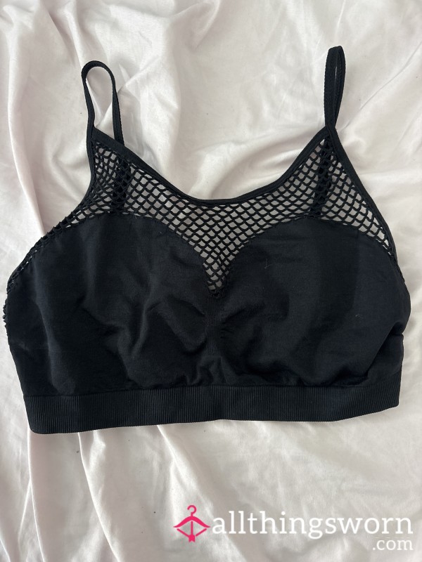 Thin Fishnet-backed Bralette