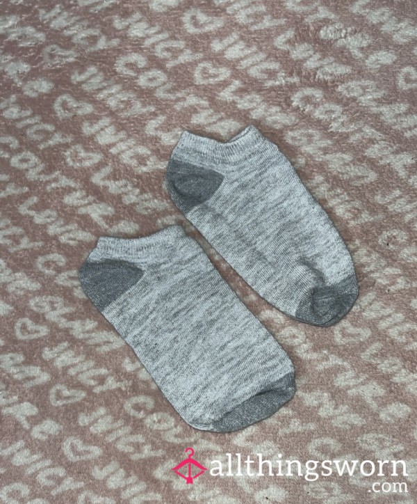 Thin Grey Ankle Socks|48hr Wear