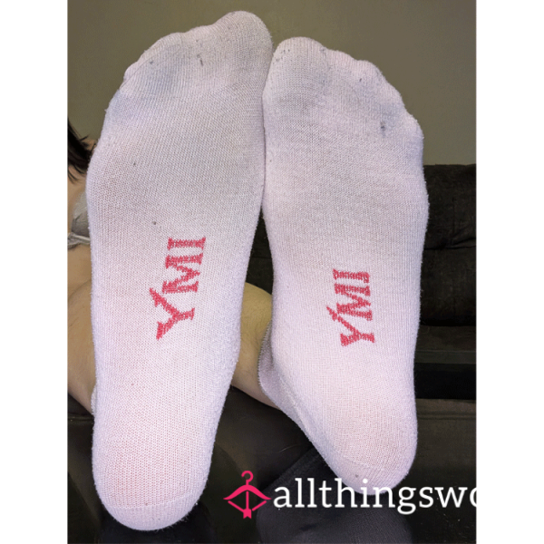 Thin Pink Ankle Socks - SOLD